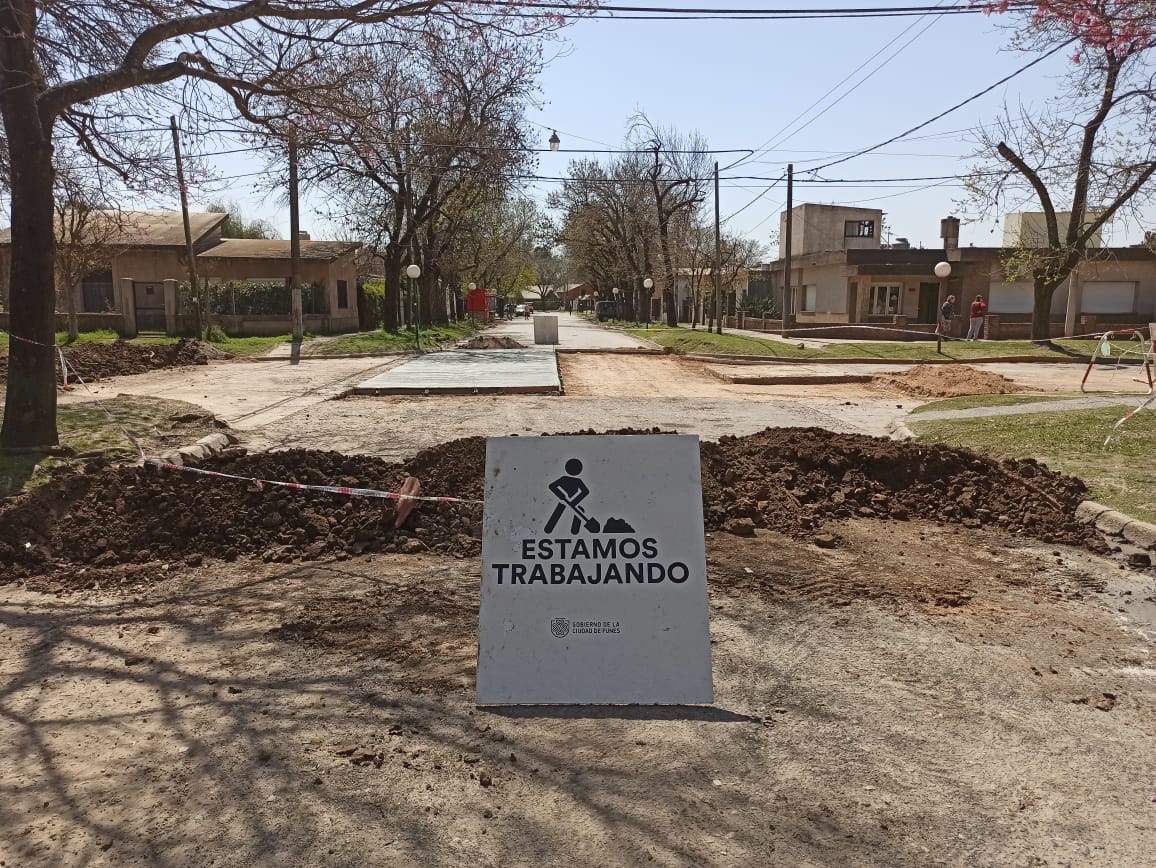 A asfaltar: el municipio arranca con la pavimentación de varias calles de Funes